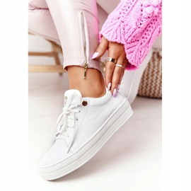 Zapatillas Mujer Piel En La Plataforma Blanco Nicole 2645 dorado 7