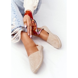 EVE Alpargatas De Mujer De Terciopelo Beige Vulcano 1