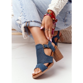 EVE Sandalias caladas en una barra azul Hey Lover multicolor verde 2