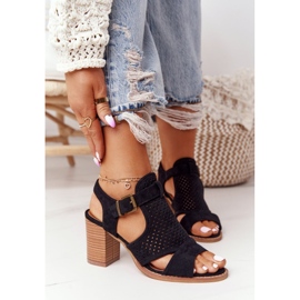 Sandalias Caladas En Una Barra Negra Hey Lover negro 3
