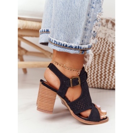 Sandalias Caladas En Una Barra Negra Hey Lover negro 1