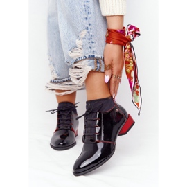 Botas de Piel Maciejka 04744-16 Bota Negro-Rojo 2