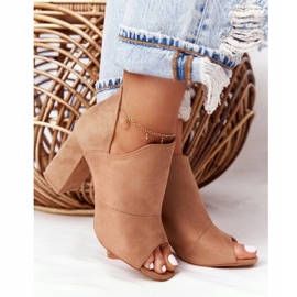 Botas de gamuza de primavera en un poste Vinceza 21-17095 Beige 5