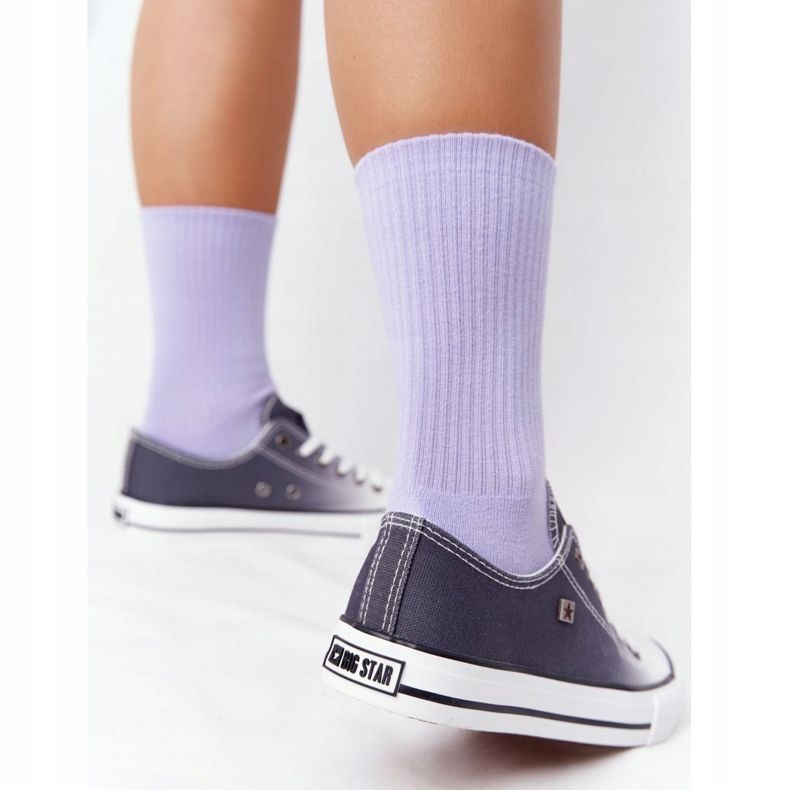 Zapatillas de Mujer Big Star HH274128 Ombre Black blanco negro 1