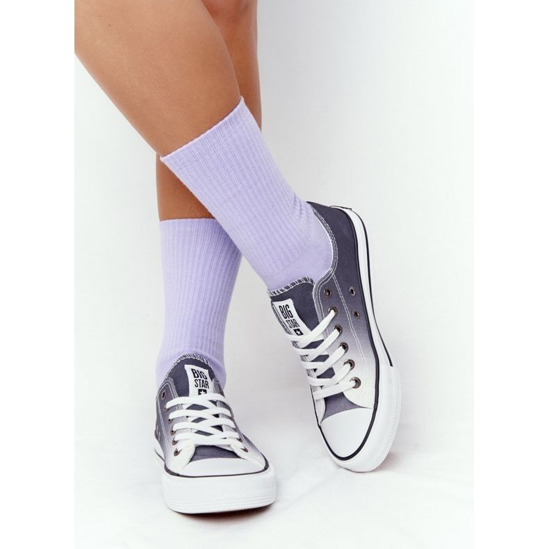 Zapatillas de Mujer Big Star HH274128 Ombre Black blanco negro 2