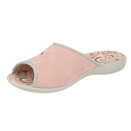 Zapatos mujer befado flor VIKI 254D126 rosa plata gris 2