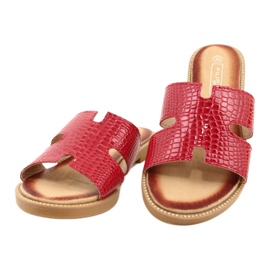 Filippo Flip de folletos de color rojo brillante de las mujeres 1
