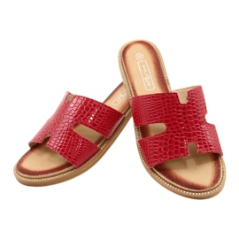 Filippo Flip de folletos de color rojo brillante de las mujeres 3