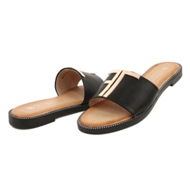 Filippo Zapatillas de mujer de moda Negras y Doradas DK2103 negro 2