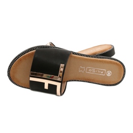 Filippo Zapatillas de mujer de moda Negras y Doradas DK2103 negro 4