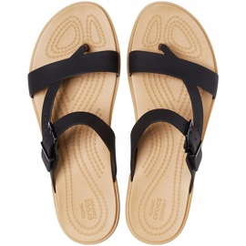 Sandalias Crocs Mujer Tulum Toe Post Negro 206108 00W 1