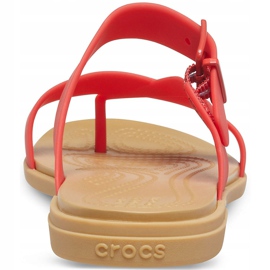Pantuflas Crocs Mujer Tulum Toe Post rojo 206108 8C1 2