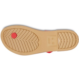 Pantuflas Crocs Mujer Tulum Toe Post rojo 206108 8C1 3