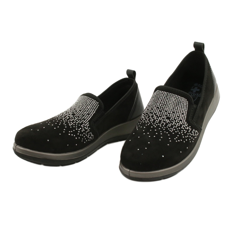 Zapatos de mujer befado 156D004 negro plata 3
