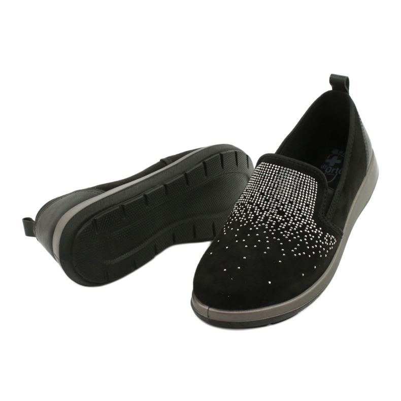 Zapatos de mujer befado 156D004 negro plata 4