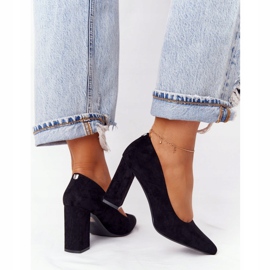 Zapatos De Salón De Ante En Una Barra Sergio Leone PB216 Negro 5