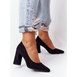 Zapatos De Salón De Ante En Una Barra Sergio Leone PB216 Negro 4