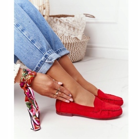 Mocasines de ante Sergio Leone MK722 Rojo 4