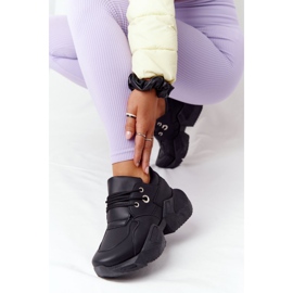 PS1 Zapatillas de mujer con suela burbujeante negra masiva negro 3