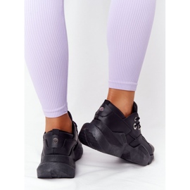 PS1 Zapatillas de mujer con suela burbujeante negra masiva negro 5