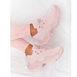 PS1 Zapatillas de mujer en una suela masiva rosa burbujeante rosado 4