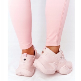 PS1 Zapatillas de mujer en una suela masiva rosa burbujeante rosado 1