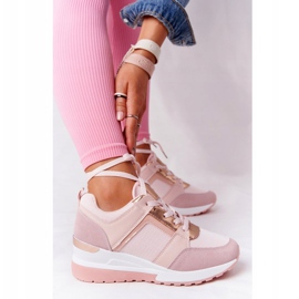 PS1 Zapatillas de Cuña Pink Bye Bye Love rosado dorado 1