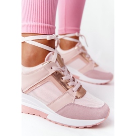PS1 Zapatillas de Cuña Pink Bye Bye Love rosado dorado 3