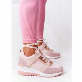 PS1 Zapatillas de Cuña Pink Bye Bye Love rosado dorado 2