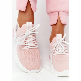 Calcetines deportivos de mujer GOE HH2N4019 Rosa blanco 1