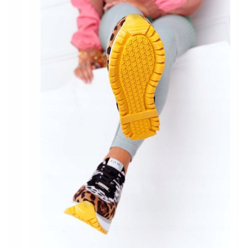 Zapatos Deportivos De Ante En La Plataforma GOE HH2N4003 Marrón blanco negro 1