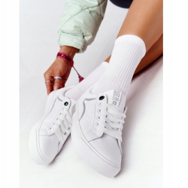 Zapatillas Mujer Piel Big Star HH274075 Blanco y Plateado 4