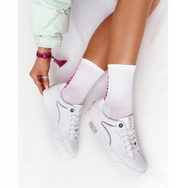 Zapatillas Mujer Piel Big Star HH274075 Blanco y Plateado 5