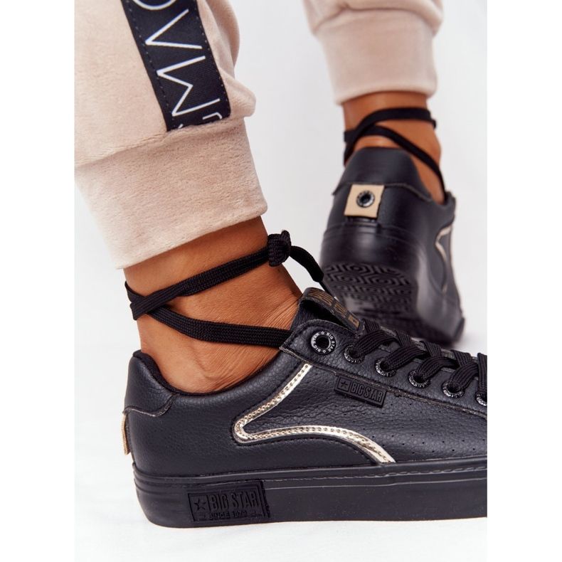 Zapatillas Mujer Piel Big Star HH274078 Negro-Plata 1