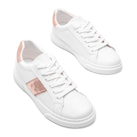 Deportivas blancas decoradas con lentejuelas Ana blanco 1
