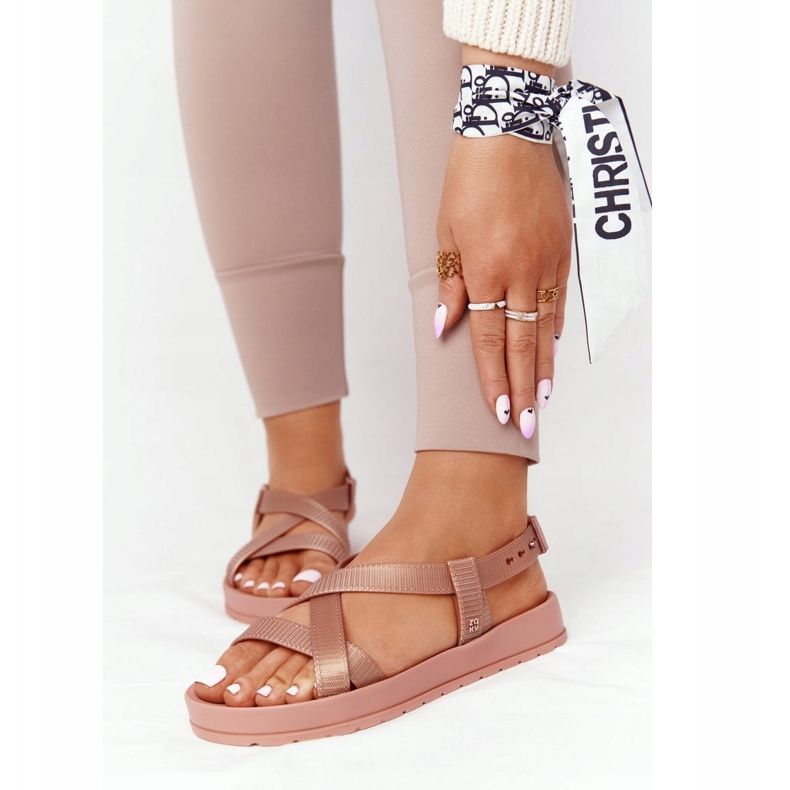 Sandalias de goma ecológicas fragantes ZAXY HH285167 Nude beige rosado 2