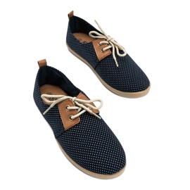 Zapatillas Dalia azul marino con lunares 2