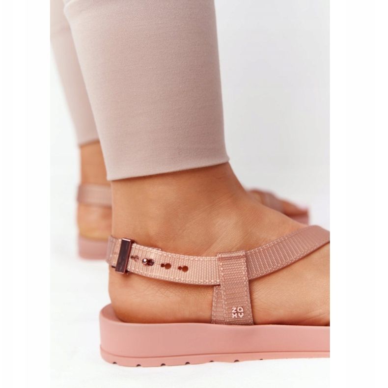 Sandalias de goma ecológicas fragantes ZAXY HH285167 Nude beige rosado 1