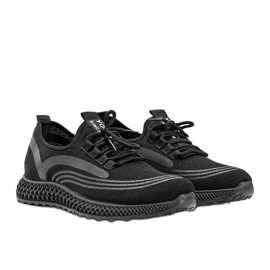 Zapatos deportivos keven casual hombre negro 1