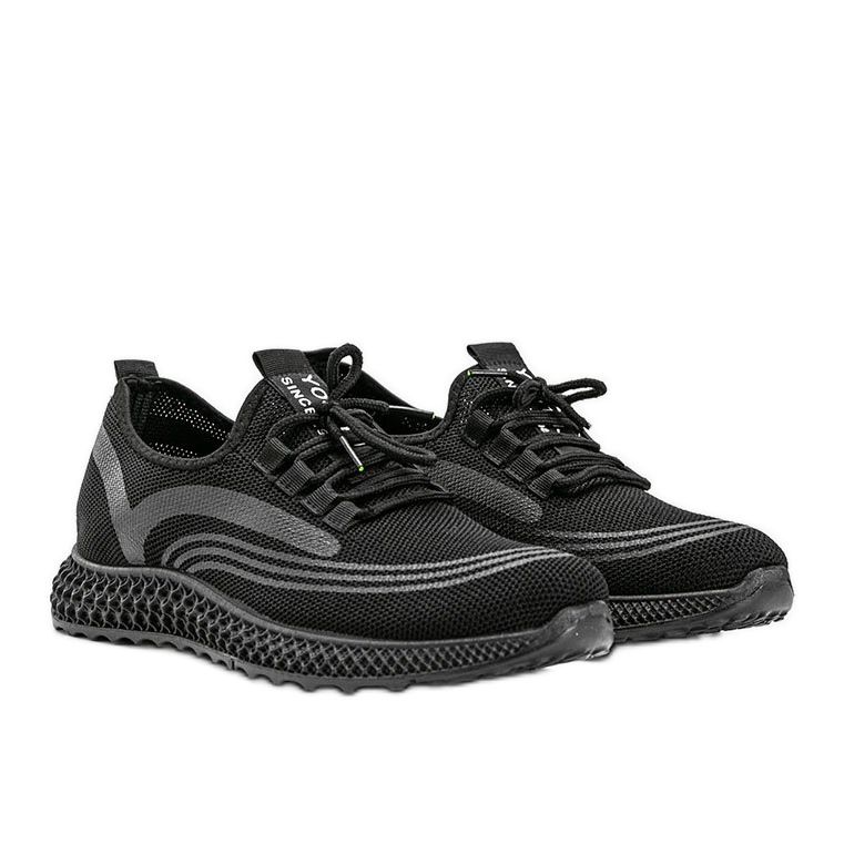 Zapatos deportivos keven casual hombre negro 1