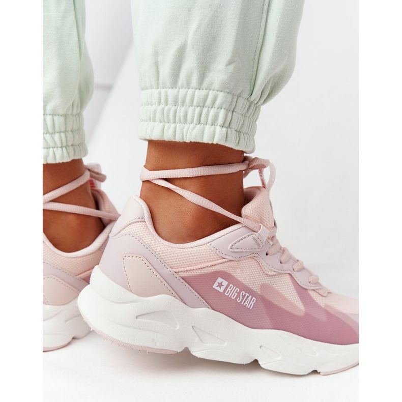Zapatos deportivos de mujer Memory Foam Big Star HH274811 Rosa 1