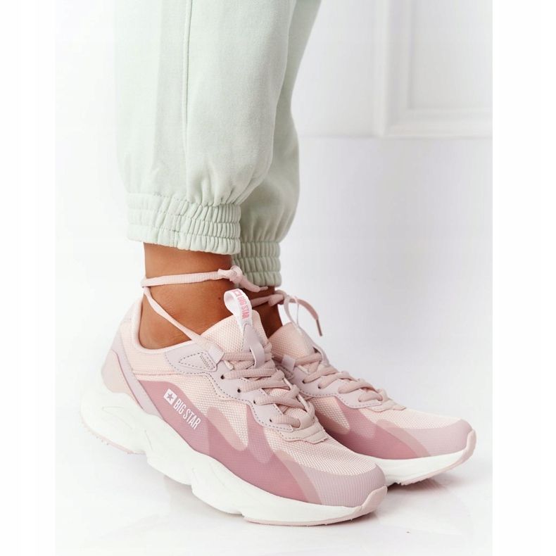 Zapatos deportivos de mujer Memory Foam Big Star HH274811 Rosa rosado 2 Zapatos deportivos de mujer Memory Foam Big Star HH274811 Rosa rosado 2