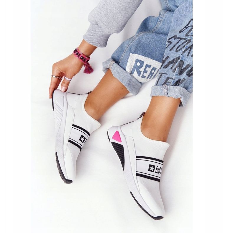 Zapatos deportivos Slip-On Memory Foam Big Star HH274538 Blanco 1