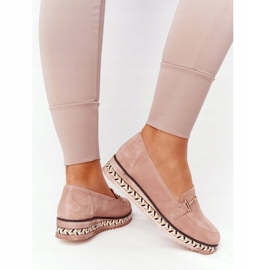 Mocasines En La Plataforma Laura Messi 2284 Rosa 1