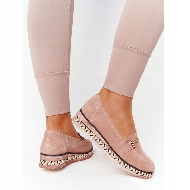 Mocasines En La Plataforma Laura Messi 2284 Rosa 1