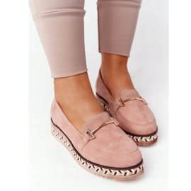 Mocasines En La Plataforma Laura Messi 2284 Rosa 2