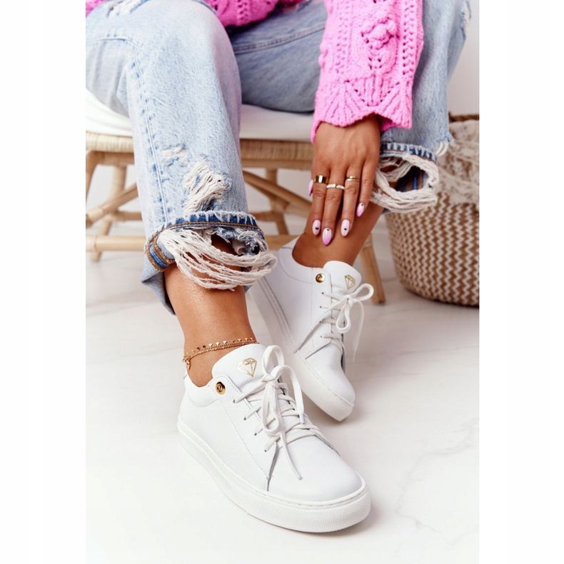 Deportivas Mujer Piel Blancas Nicole 2640 blanco 2