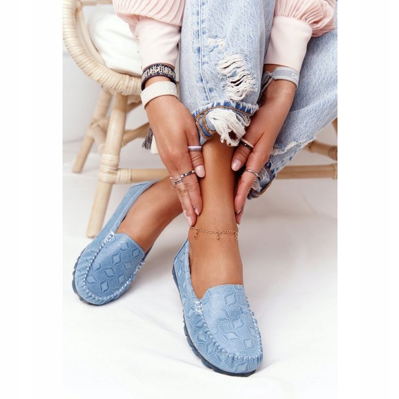 Mocasines Rio Flore de Piel Ecológica Azul 2