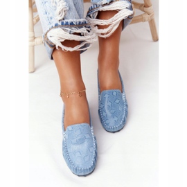 Mocasines Rio Flore de Piel Ecológica Azul 3