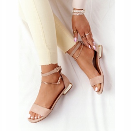 Sandalias Con Tacones Dorados Vinceza 21-17119 Beige 5